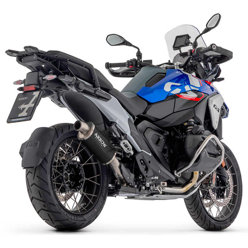 Escape Indy Race EVO aluminio Dark fondo en acero BMW R1300GS / Adventure 2024-
