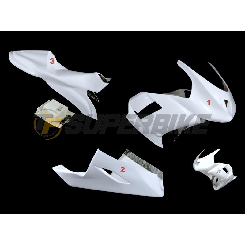 Carenado de fibra Kawasaki ZX-6R 2007-2008 colín racing