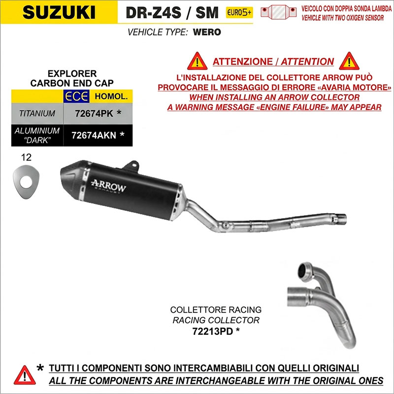 Escape Explorer aluminio Dark Suzuki DR-Z4S / SM 2026