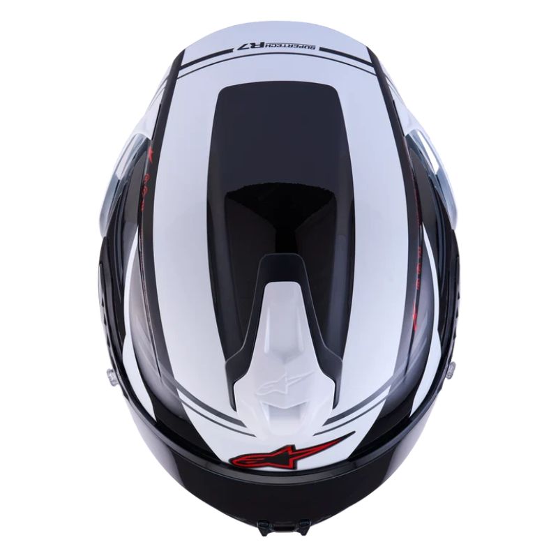 Casco Alpinestars S-R7 A-Core negro-blanco-rojo