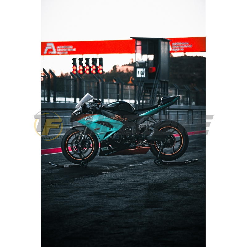 Carenado de fibra Kawasaki ZX-6R 2009-2017 3 piezas colín racing
