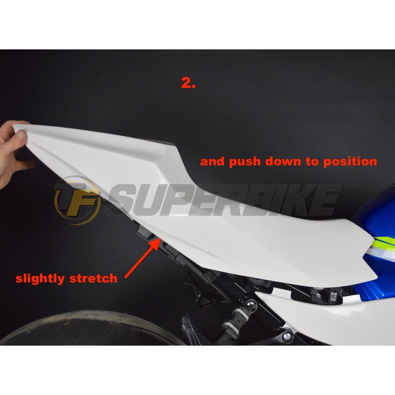 Carenado de fibra Suzuki GSX-R 1000 2017-2023 6 piezas quilla escape Yoshimura/Arrow