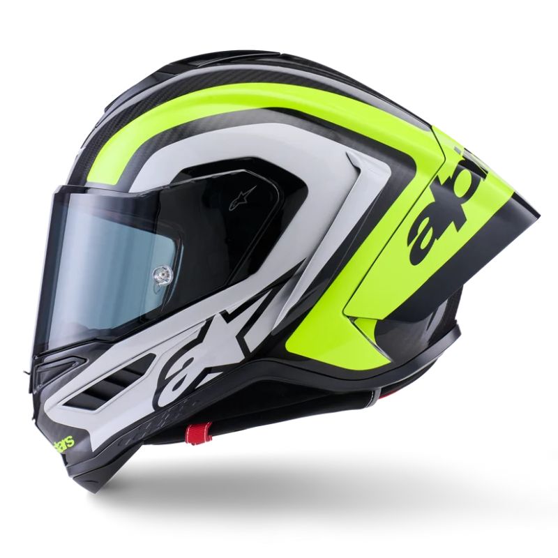 Casco Alpinestars Supertech R10 Arius negro-plata-amarillo flúor