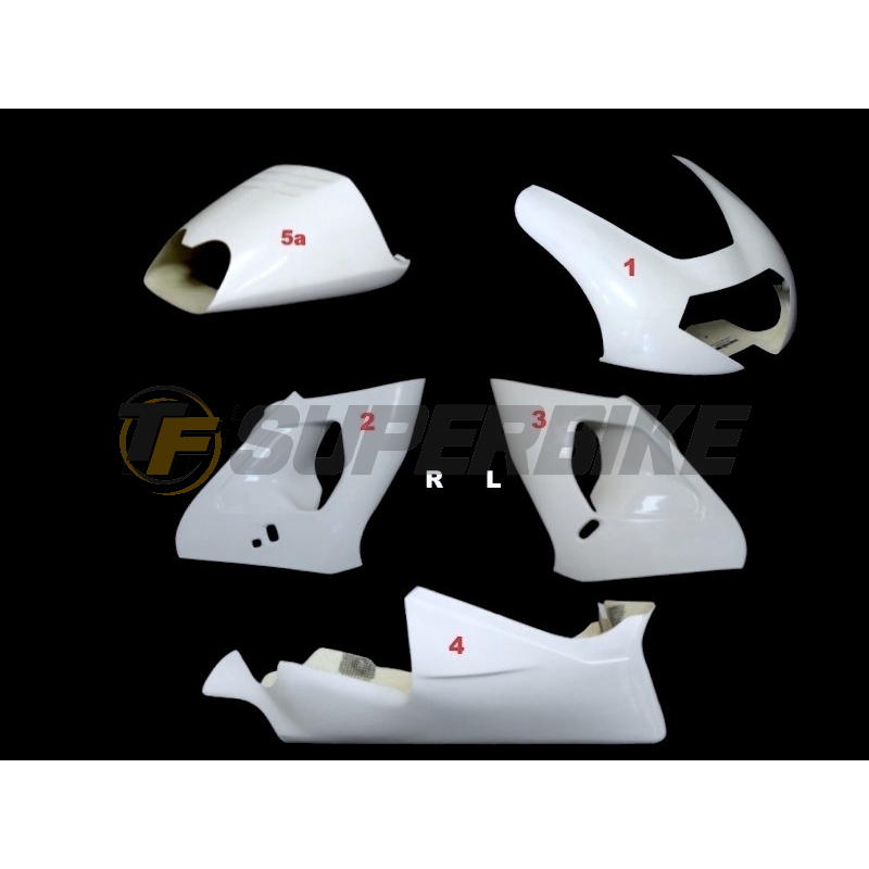 Carenado de fibra Street Aprilia RSV Mille 1000 2001-2003 con colín v1
