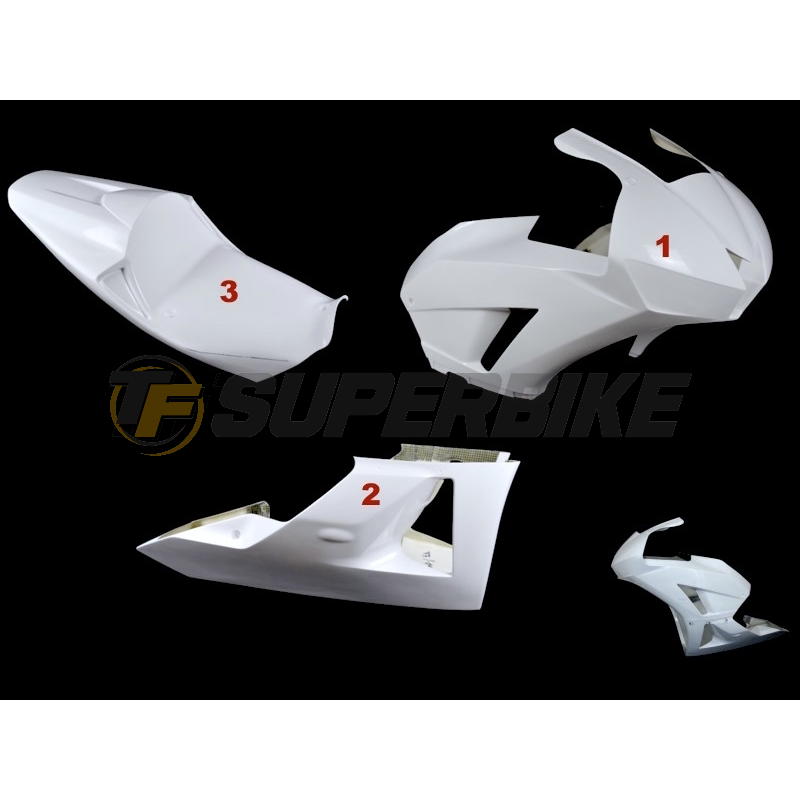 Carenado de fibra Honda CBR600RR 2013-2018 versión HRC colín racing