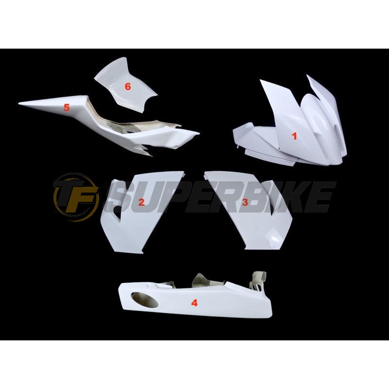 Carenado de fibra KTM RC8 / RC8R 1190 2008-2015 quilla escape original