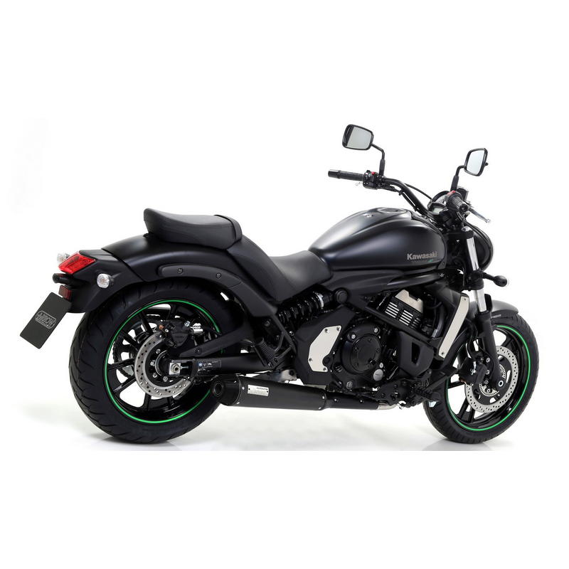 Sistema completo Kawasaki Vulcan S 650 2014-2016 escape Rebel fondo aluminio brillante