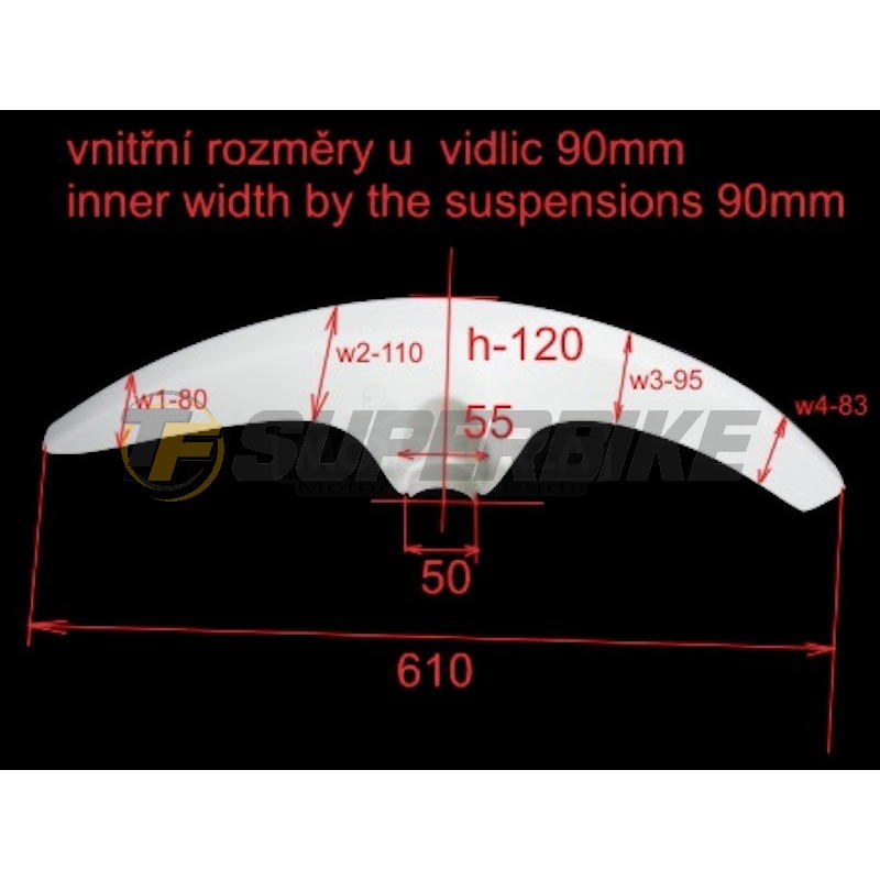 Guardabarros delantero Rickman Metisse 1968 Motocross