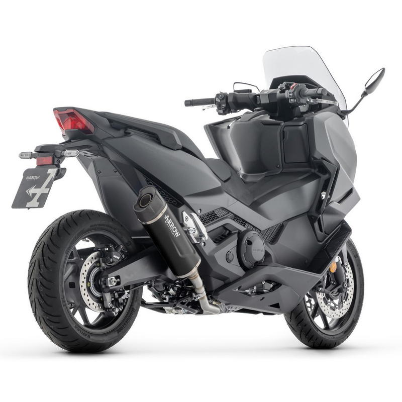 Escape Indy-Race EVO aluminio Dark fondo carbono LARGO Honda Forza 750 2025-