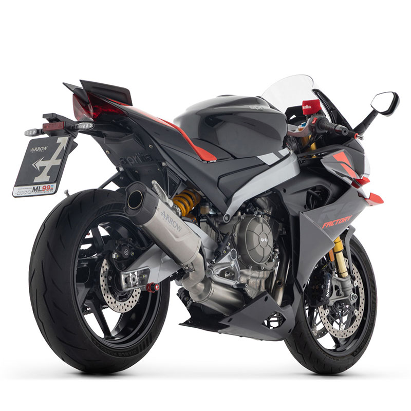 Kit completo con escape Indy Race Evo titanio Aprilia RS660 2025