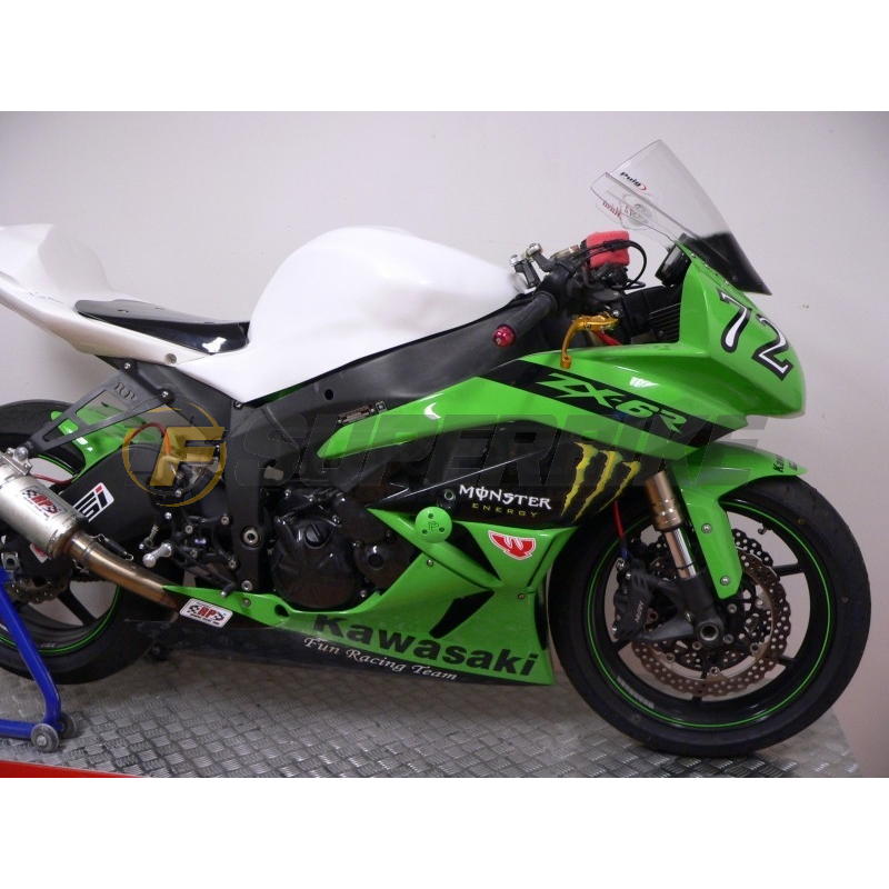 Carenado de fibra Kawasaki ZX-6R 2009-2017 v2 colín racing