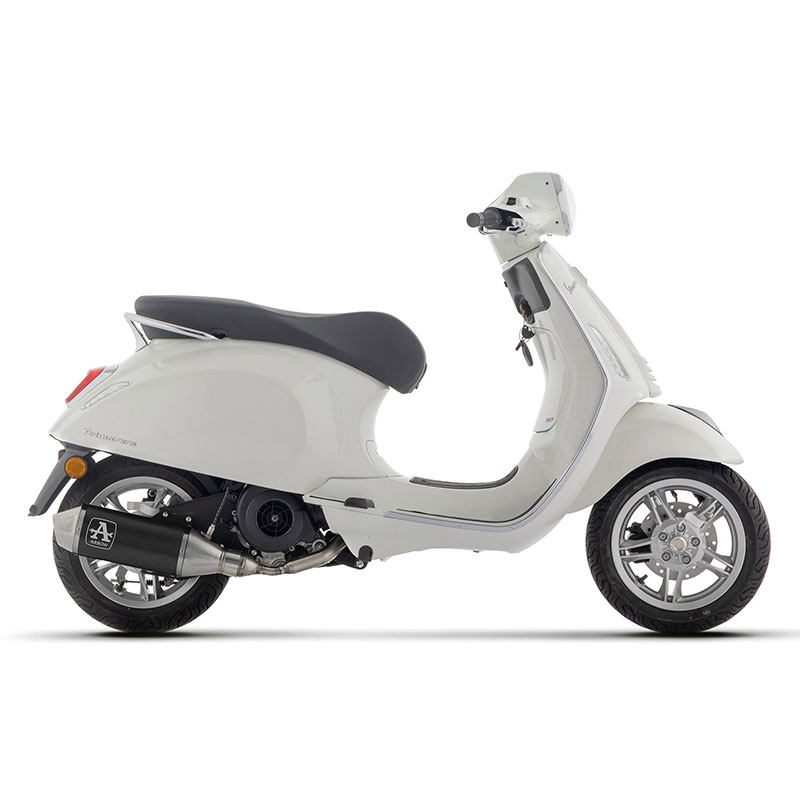 Kit completo colector racing con escape Indy aluminio Dark Vespa Primavera / Sprint 125 2024-2025