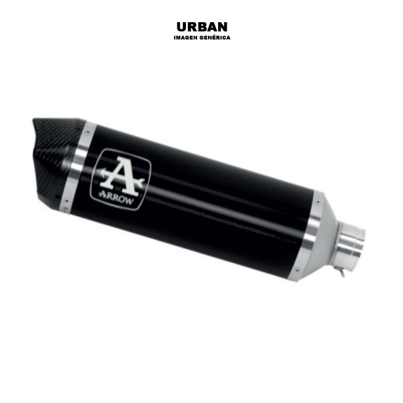 Kit escape racing Urban aluminio Dark fondo carbono con conector Yamaha X-Max 300 2025-2026