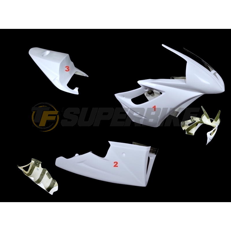 Carenado de fibra Triumph Daytona 675 2006-2012 colín asiento original