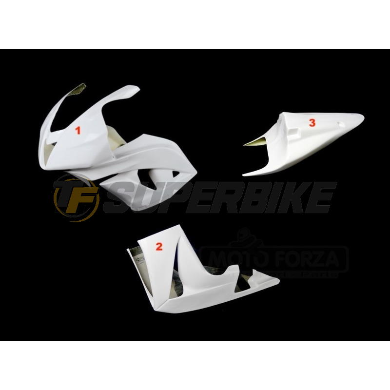 Carenado de fibra Honda CBR600RR 2007-2008 3 piezas colín asiento original