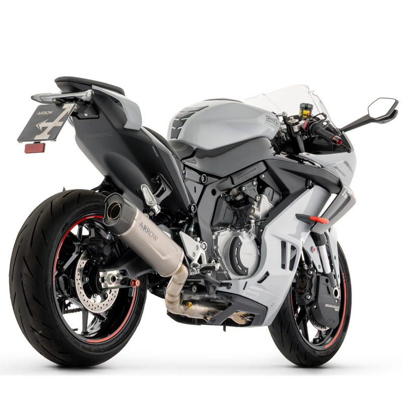 Sistema completo Arrow con escape Indy Race Evo titanio CF Moto 675 SR-R 2026+