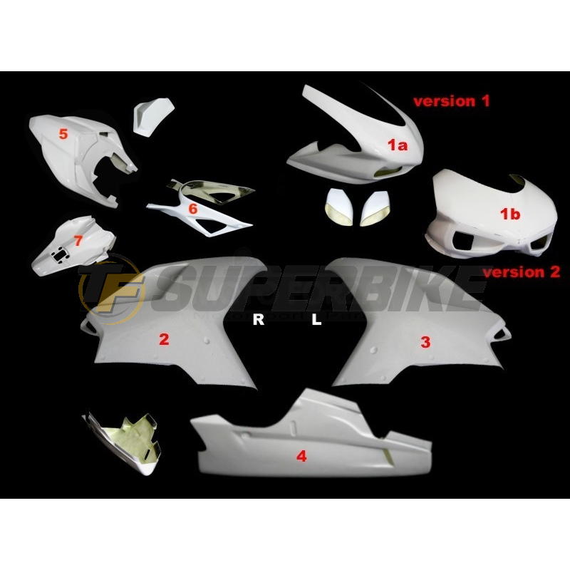 Carenado de fibra Ducati 848 / 1098 / 1198 asiento original