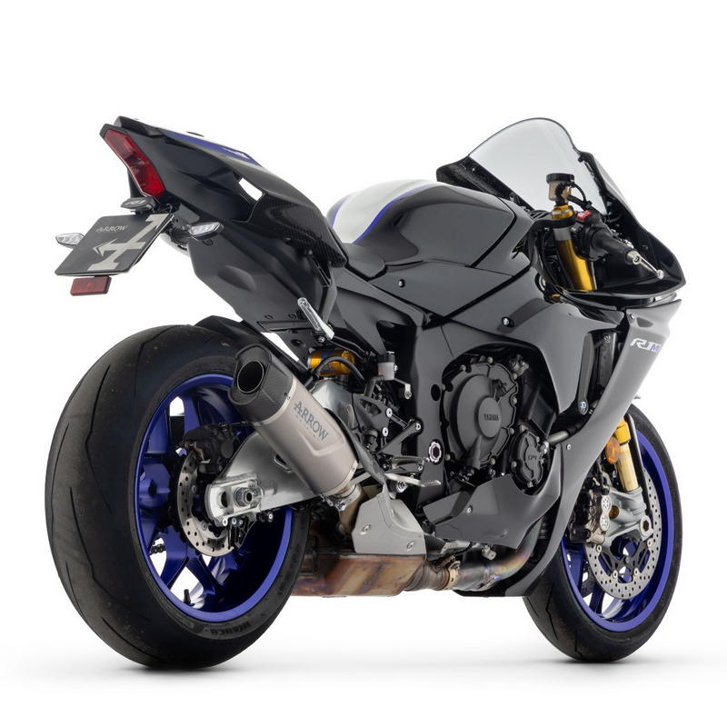 Escape Indy-Race EVO homologado titanio fondo carbono Yamaha R1 2025-