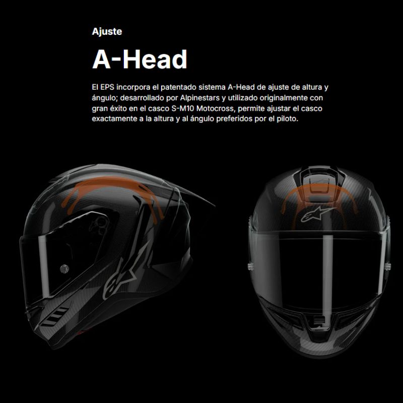 Casco Alpinestars Supertech R10 Solid Black Carbon