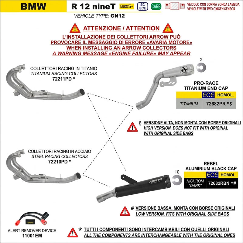 Escape Rebel Nichrom Dark BMW R12 Nine-T 2026