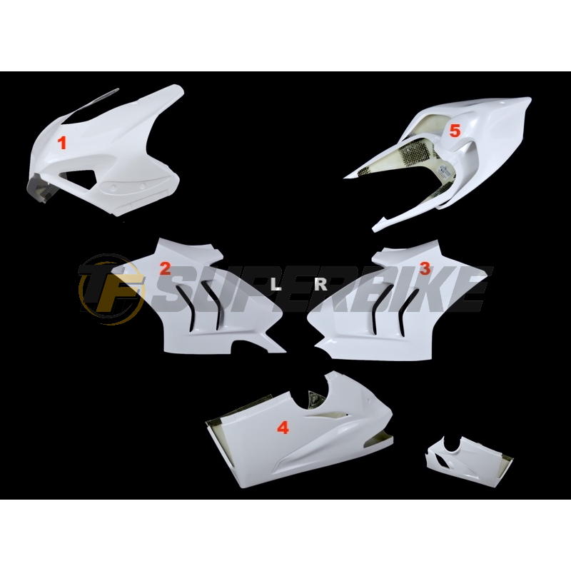 Carenado de fibra Ducati Panigale V4 / V4S / V4R 2018-2022 escape Akrapovic