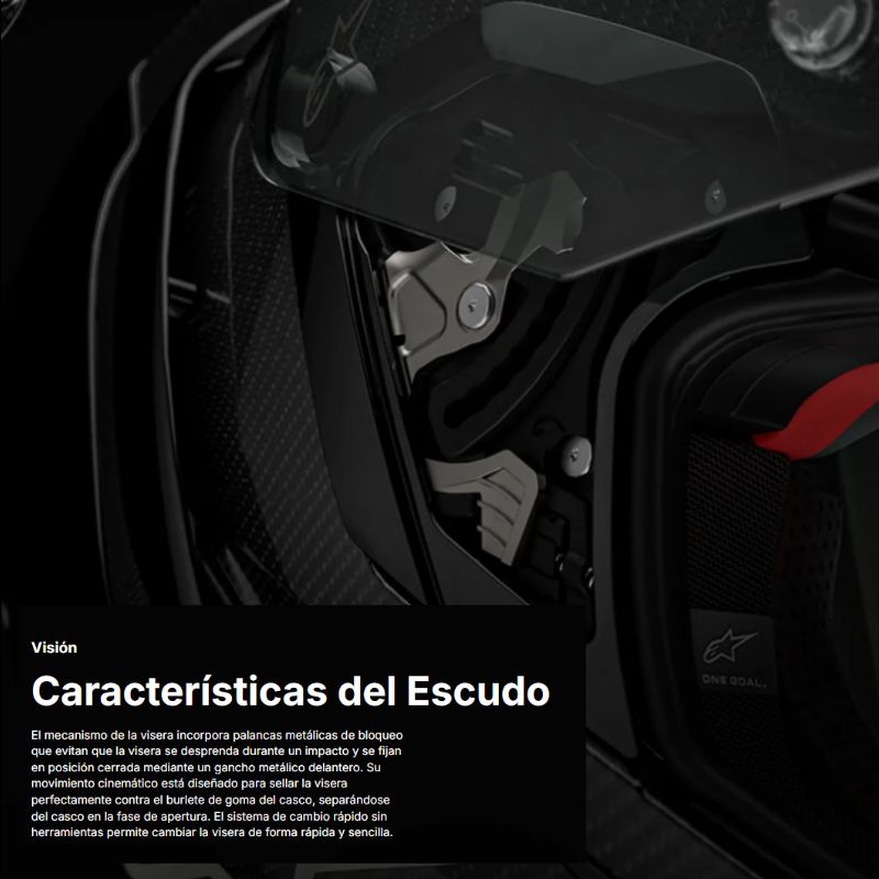 Casco Alpinestars Supertech R10 Solid Black Carbon