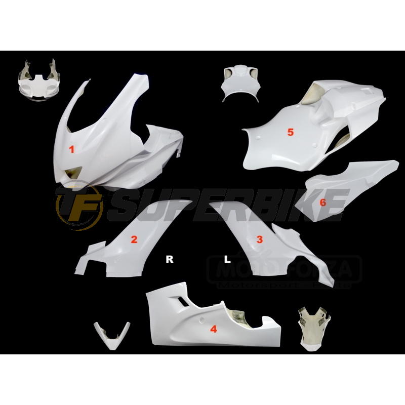 Carenado de fibra Yamaha R6 2017-2025 colín racing