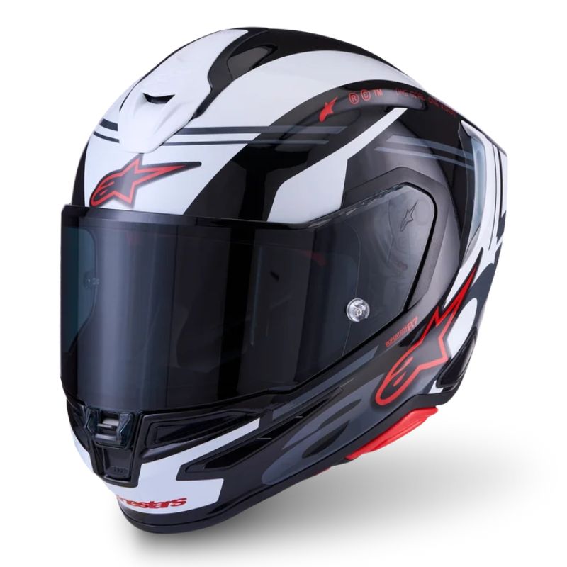 Casco Alpinestars S-R7 A-Core negro-blanco-rojo