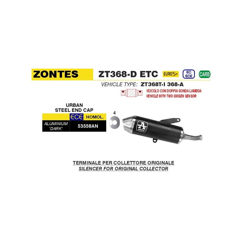 Escape Arrow Urban aluminio Dark Zontes 368D 2026+