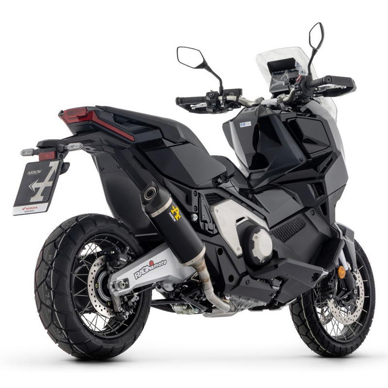 Escape Race-Tech aluminio Dark fondo carbono versión corta Honda X-ADV 750 2025-