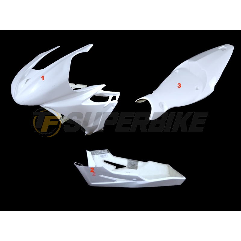 Carenado de fibra Triumph Daytona 675 2013-2017 quilla escape original