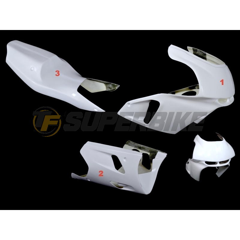 Carenado de fibra Kawasaki ZX-6R Ninja F1 / F3 1995-1997
