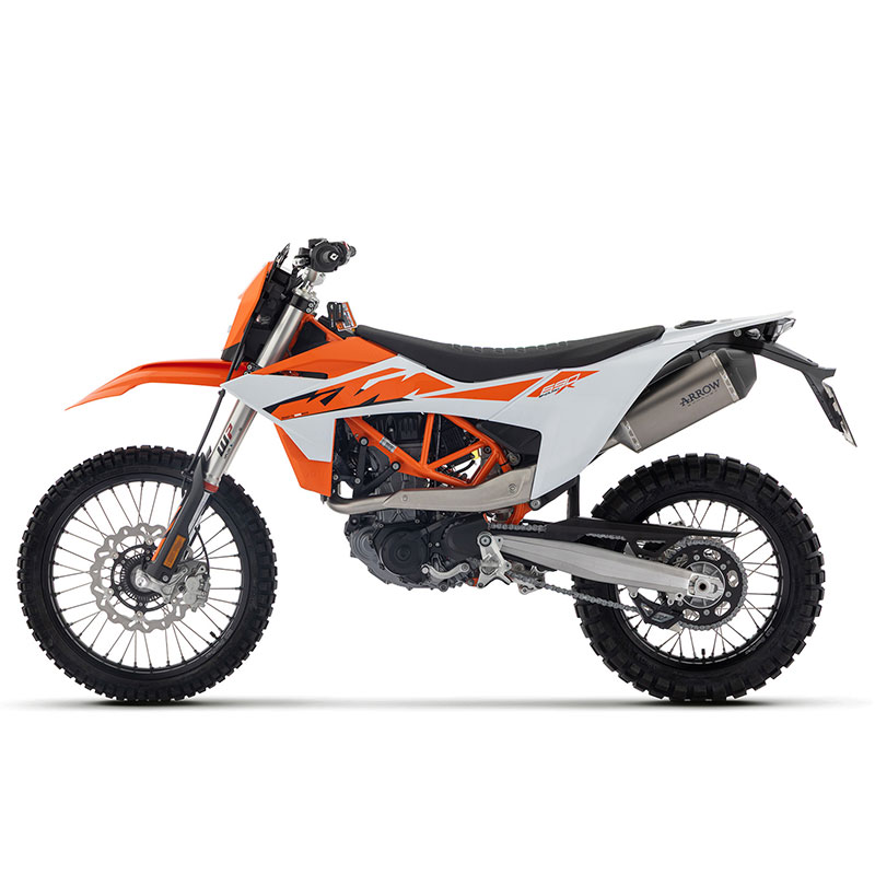 Kit racing colector+escape Explorer titanio fondo carbono KTM 690 Enduro R / 690 SMC R 2025-2026
