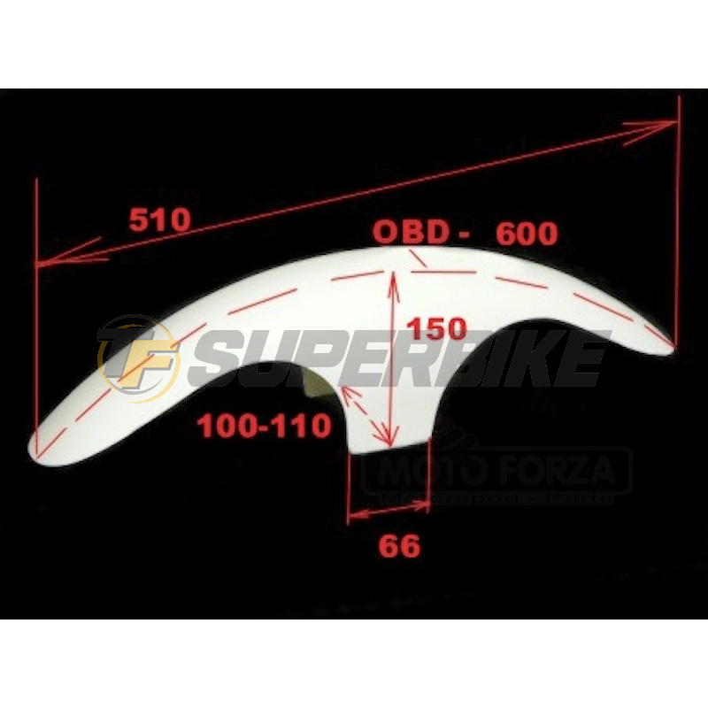 Guardabarros delantero universal / CZ 250 - 350 cc rueda 19"