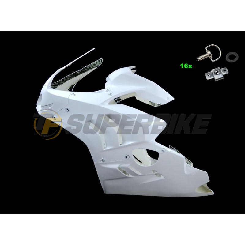 Carenado frontal con cubre depósito Ducati Panigale V4 / V4S / V4R 2023-2024. Quilla escape Akrapovic