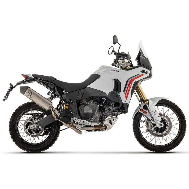 Escape homologado Indy Race titanio fondo carbono Ducati Desert X 2026