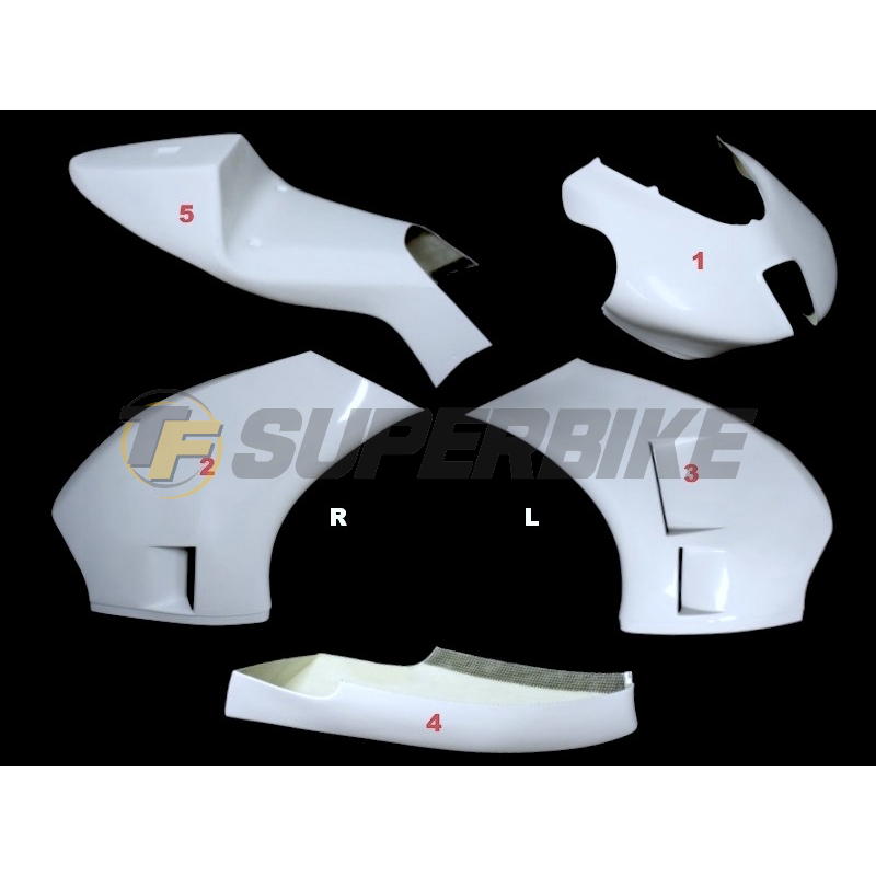 Carenado de fibra Moto2 5 piezas para transformaciones (ICP Caretta 2010-2012)