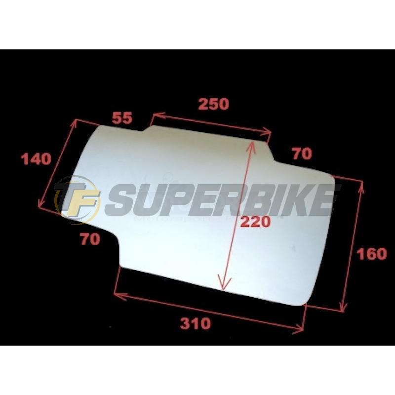 Guardabarros trasero fibra vidrio Aermacchi 3 / Universal