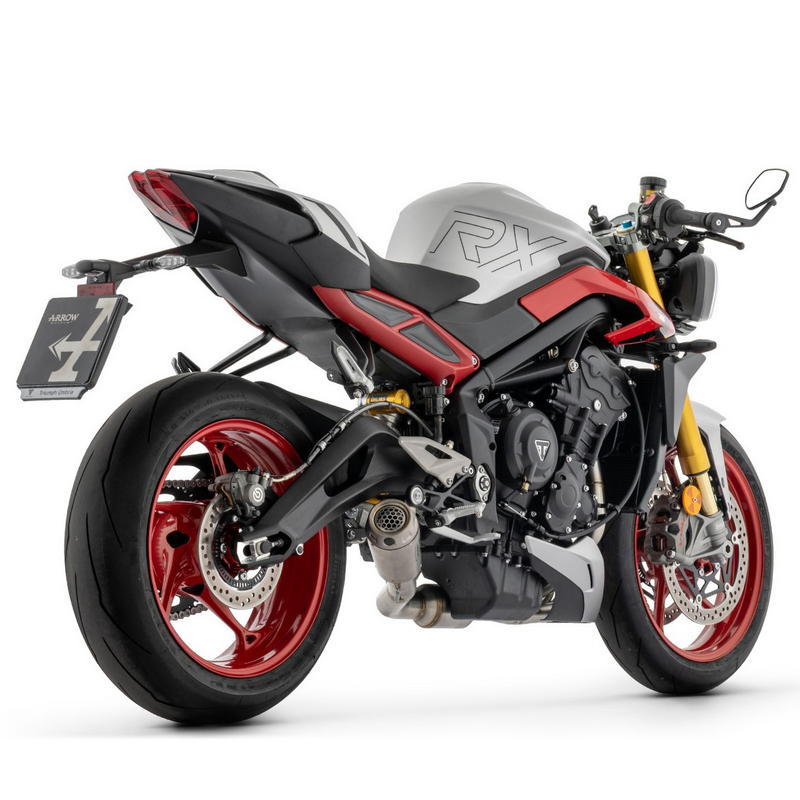 Sistema completo Arrow Pro-Race titanio Triumph Street Triple 765 RX 2026+ colectores acero