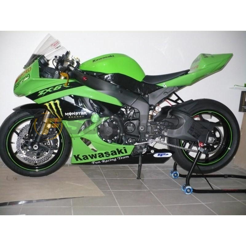 Carenado de fibra Kawasaki ZX-6R 2009-2017 colín asiento original