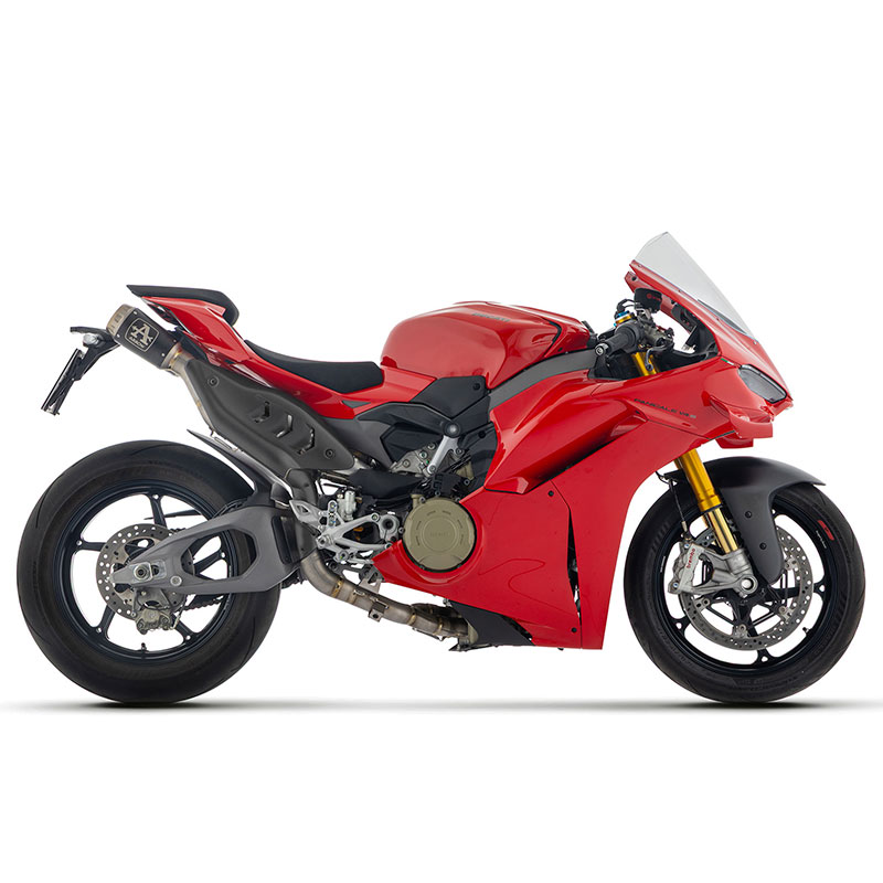 Sistema completo Competition Evo Low Sound Ducati Panigale V4 2025-2026 con escapes Pro-Race negros