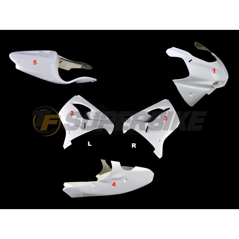 Carenado de fibra Kawasaki ZX-9R 2000-2001 colín asiento original