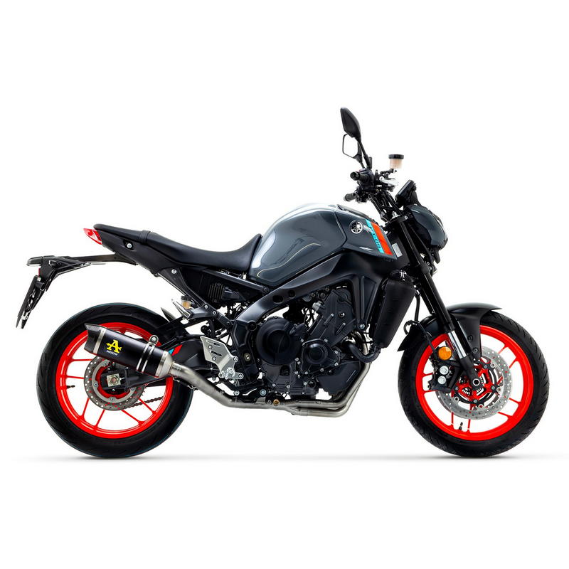 Escape Thunder aluminio Dark fondo carbono Yamaha MT-09 2021-2023