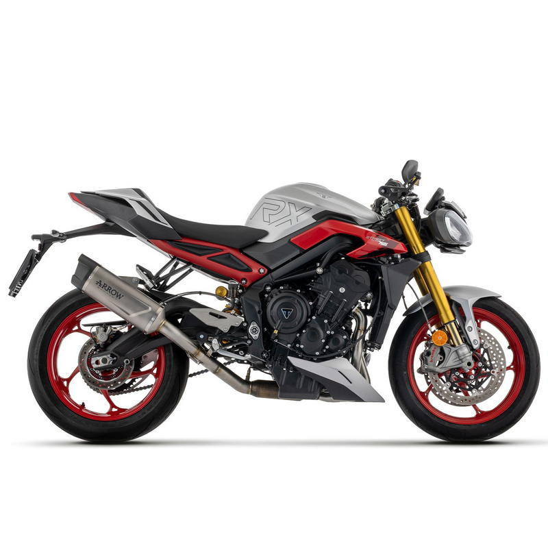 Sistema completo Racing con escape Indy Race fondo carbono Triumph Street Triple 765 RX 2026+