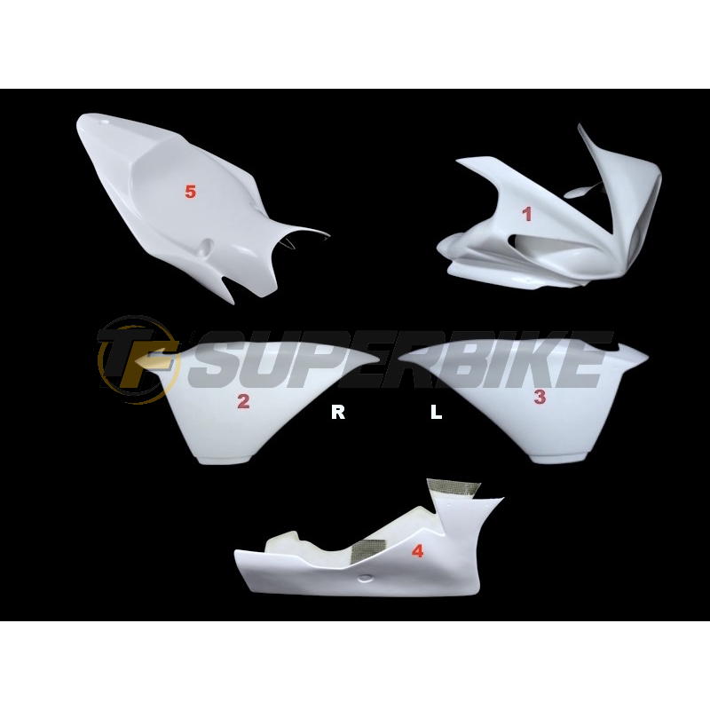 Carenado de fibra Yamaha R1 2009-2014 colín racing