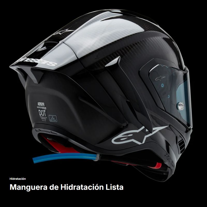 Casco Alpinestars Supertech R10 Solid Black Carbon