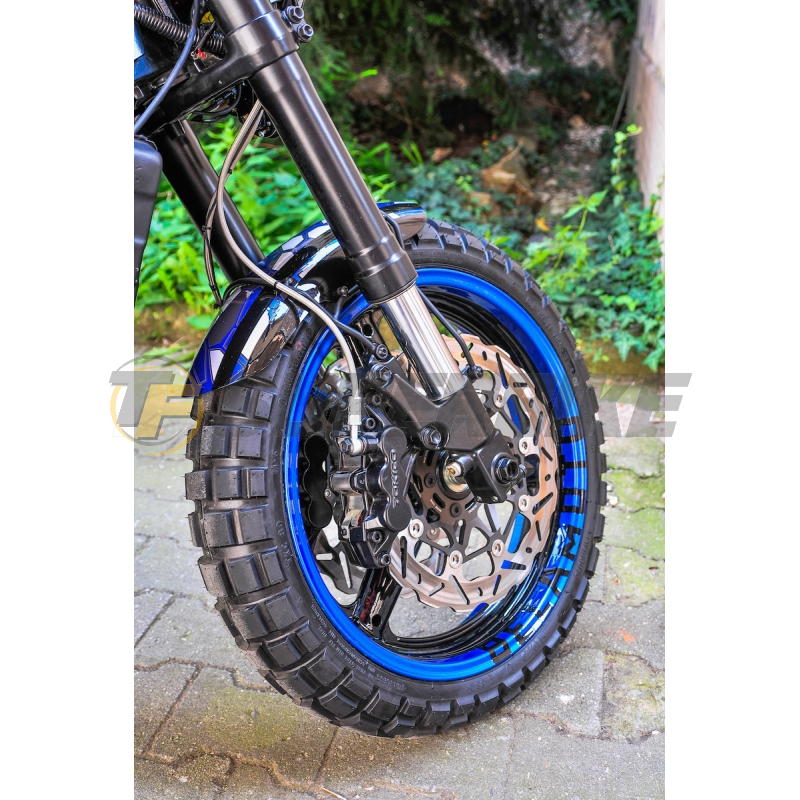 Guardabarros delantero fibra vidrio universal Café Racer Scrambler