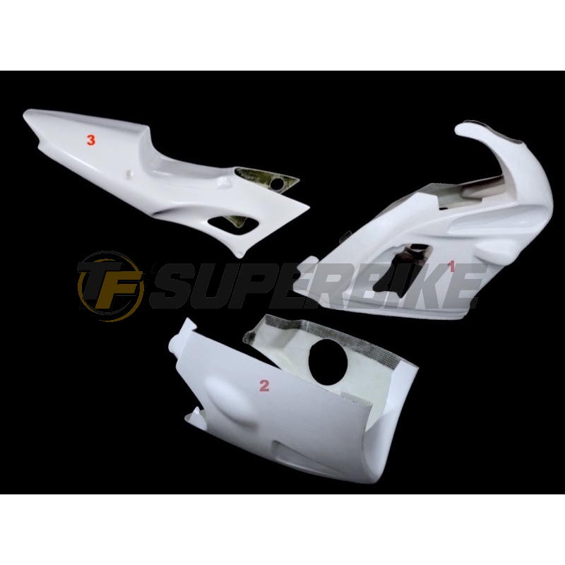 Carenado de fibra Honda CBR600F 1991-1994 PC25 3 piezas colín racing Haifish