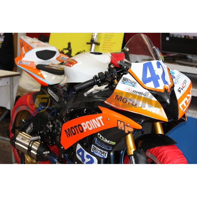 Carenado de fibra Yamaha R6 2008-2016 5 piezas colín racing