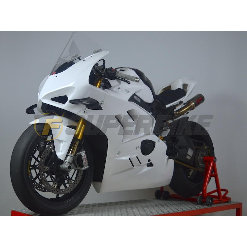 Carenado frontal con cubre depósito Ducati Panigale V4 / V4S / V4R 2023-2024. Quilla escape racing